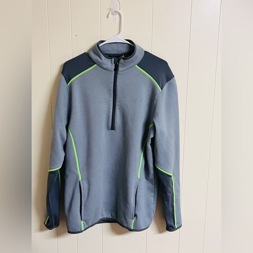 Under Armour UA Golf Fleece Jacket Mock Neck Zip Loose Sweater Sz M